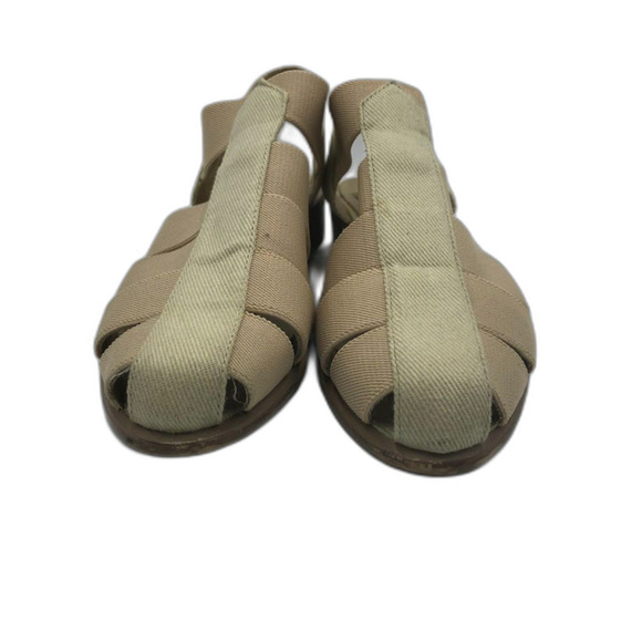 Vintage 1990s Mootsies Tootsies Women's Tan Slip On Fisherman Sandals Summer 7M - Picture 5 of 12